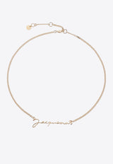 La Chaine Logo Lettering Necklace