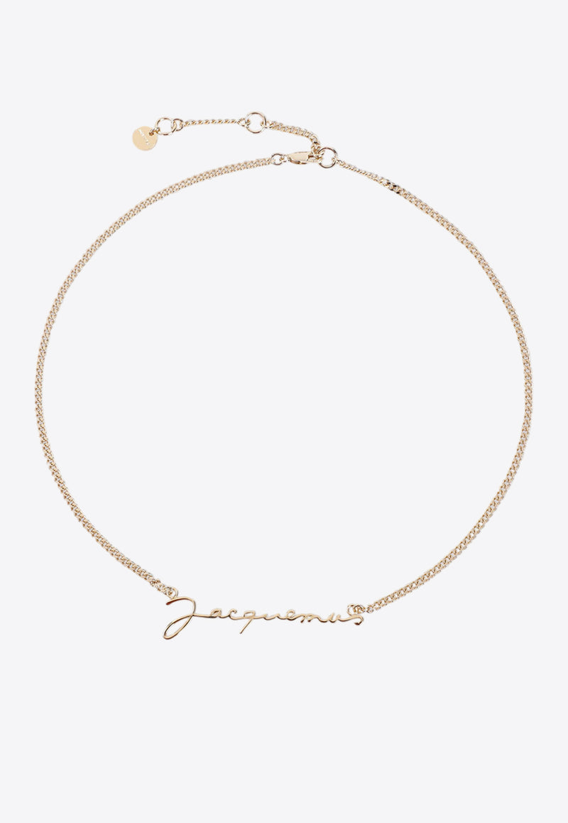 La Chaine Logo Lettering Necklace