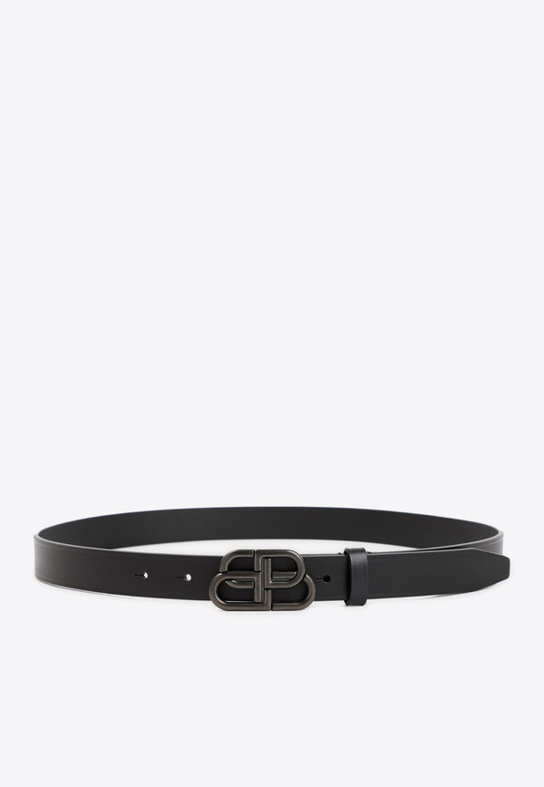 Logo Monogram Leather Belt