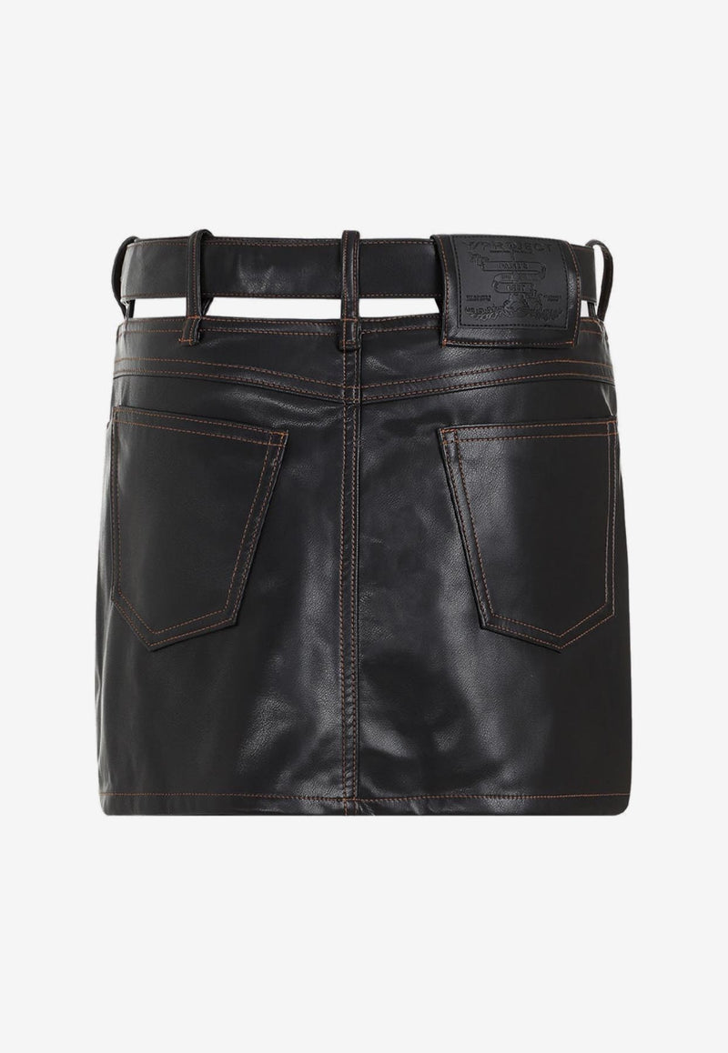 Faux Leather Mini Skirt