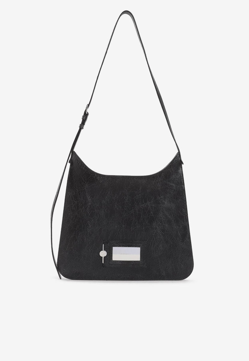 Platt Shoulder Bag in Cracked Leather