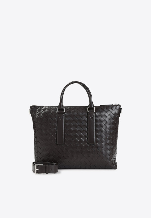 Intrecciato Leather Briefcase