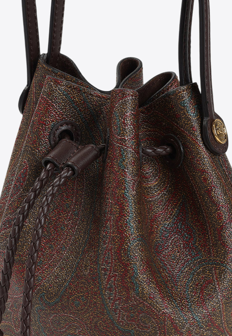 Mini Paisley Jacquard Bucket Bag