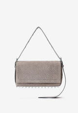 Alexander Wang, HNKW, SS25, Women, Bags, Crossbody Bags, Shoulder Bags Medium Ricco Nubuck Leather Crossbody Bag Gray 20125K22LGREY