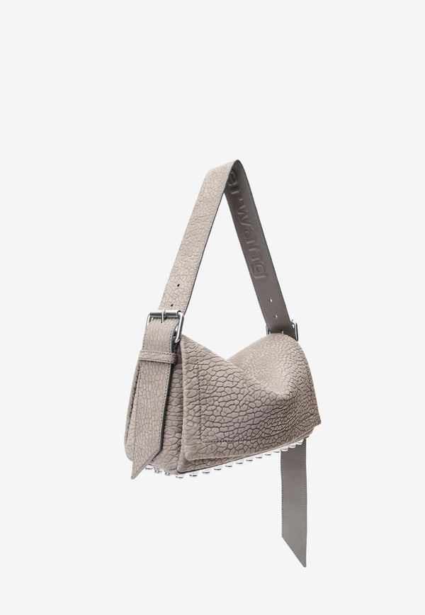 Alexander Wang, HNKW, SS25, Women, Bags, Crossbody Bags, Shoulder Bags Medium Ricco Nubuck Leather Crossbody Bag Gray 20125K22LGREY