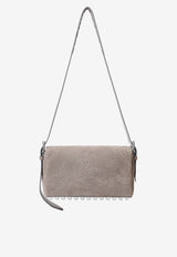 Alexander Wang, HNKW, SS25, Women, Bags, Crossbody Bags, Shoulder Bags Medium Ricco Nubuck Leather Crossbody Bag Gray 20125K22LGREY