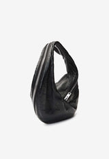 Alexander Wang, HNKW, SS25, Women, Bags, Shoulder Bags, Top Handle Bags Twyst Leather Hobo Bag Black 20125R30LBLACK