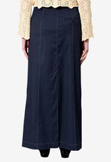 The Garment Pluto Stitch Maxi Skirt Blue 20246NAVY