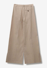 The Garment Lino Wide-Leg Pleated Pants Beige 20275BEIGE