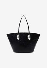 Alexander Wang Large Dome Crackled Leather Tote Bag Black 20324T11LBLACK