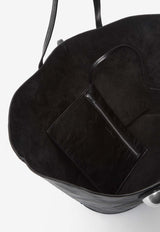 Alexander Wang Large Dome Crackled Leather Tote Bag Black 20324T11LBLACK