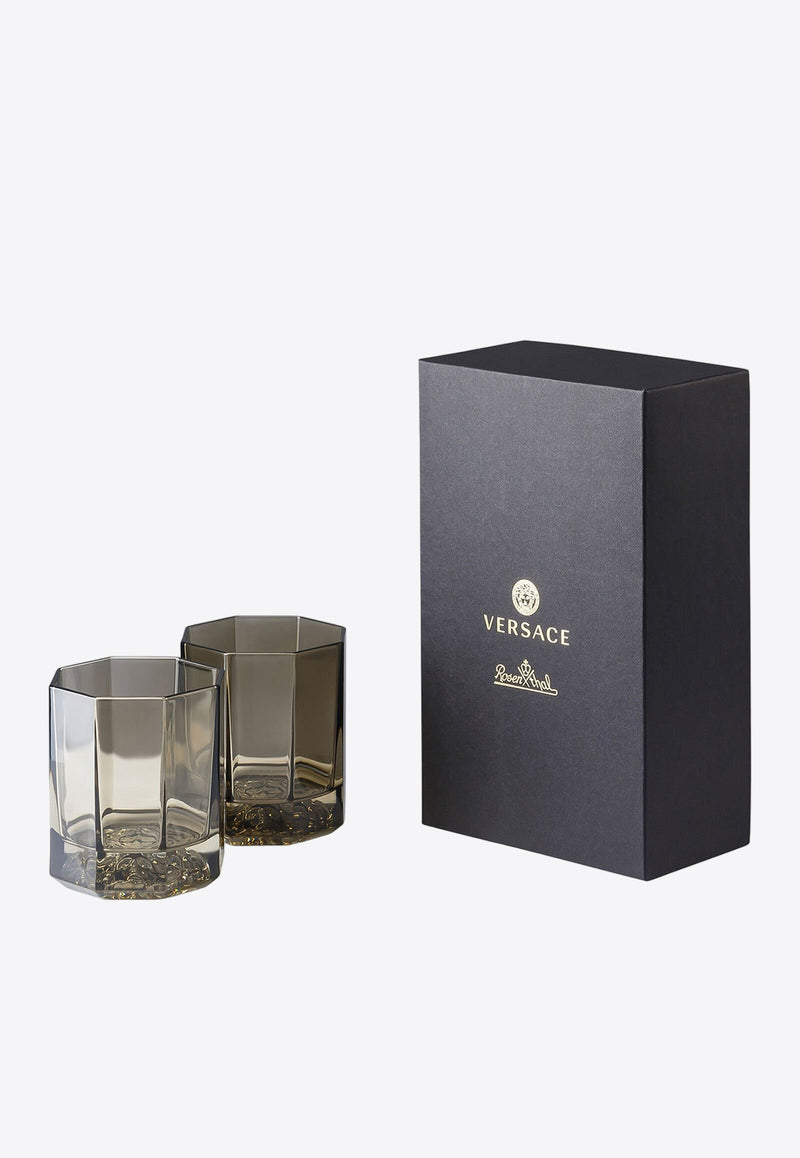 Versace Medusa Lumiere Whisky Tumblers - Set of 2 20665-321392-48870 Gray