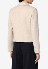 The Garment Double-Breasted Cropped Jacket Beige 20819WO/P_THEGA-004