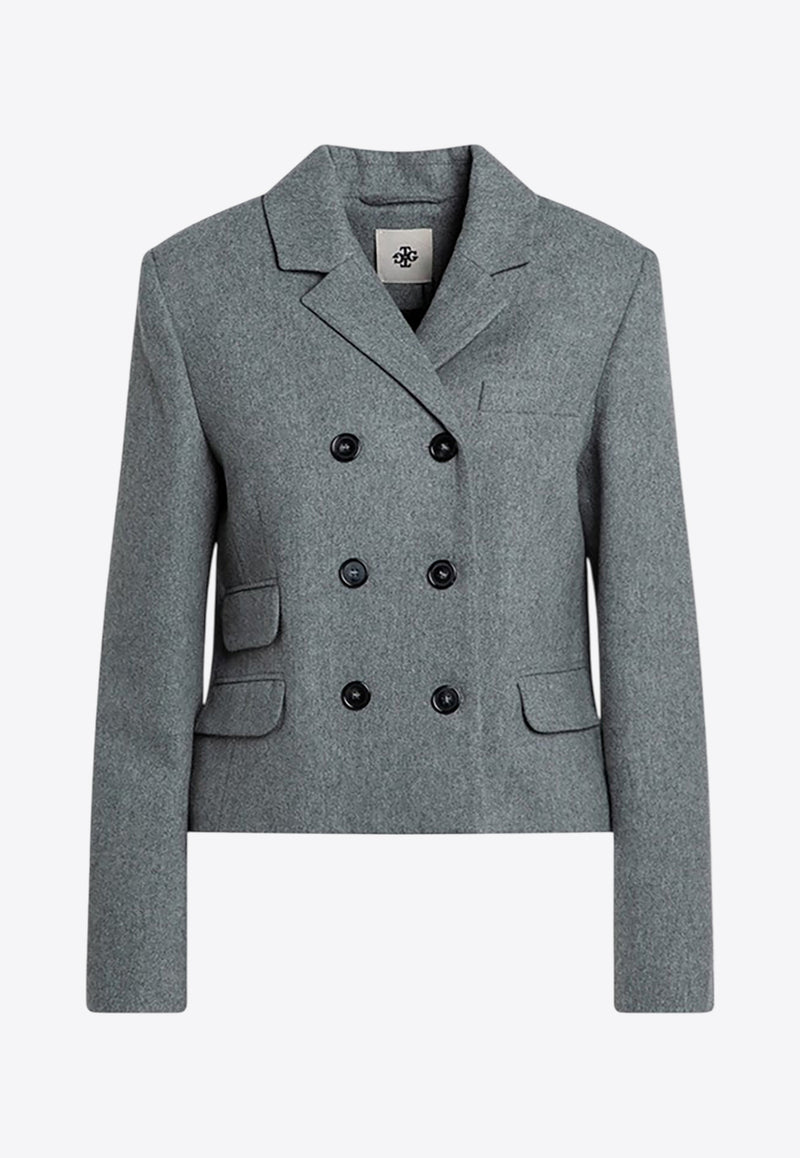 The Garment Double-Breasted Wool-Blend Blazer Gray 20819WO/P_THEGA-921