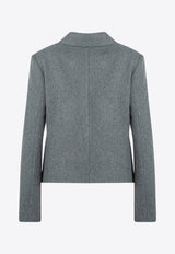 The Garment Double-Breasted Wool-Blend Blazer Gray 20819WO/P_THEGA-921