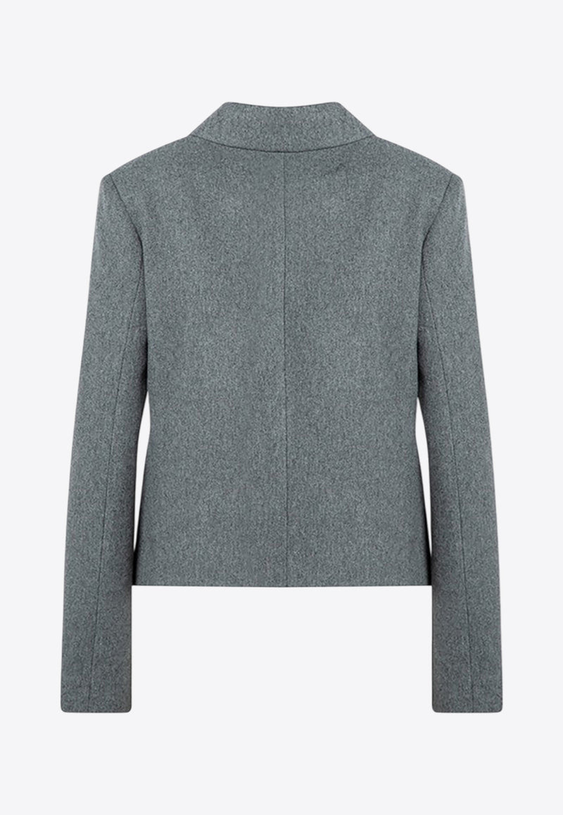 The Garment Double-Breasted Wool-Blend Blazer Gray 20819WO/P_THEGA-921