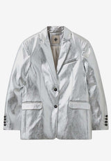 The Garment Andy Metallic Blazer Silver 20840SILVER