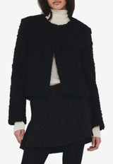 The Garment Vienna Collarless Knit Jacket Black 20867BLACK