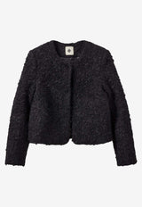 The Garment Vienna Collarless Knit Jacket Black 20867BLACK