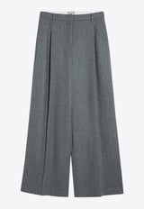 The Garment Mille Wool-Blend Wide-Leg Pants Gray 20899WO/P_THEGA-921