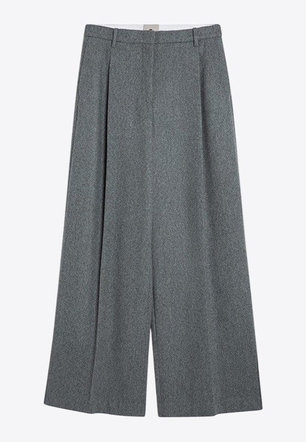 The Garment Mille Wool-Blend Wide-Leg Pants Gray 20899WO/P_THEGA-921