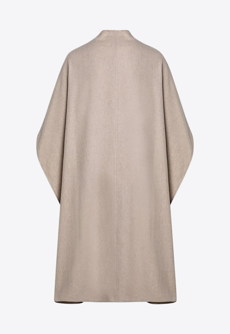 The Garment Wool-Blend Crewneck Poncho Beige 20900WO/P_THEGA-004