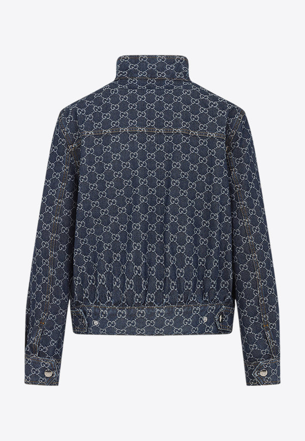 GG Monogram Denim Bomber Jacket