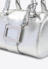 Mini Bowling Metallic Leather Top Handle Bag