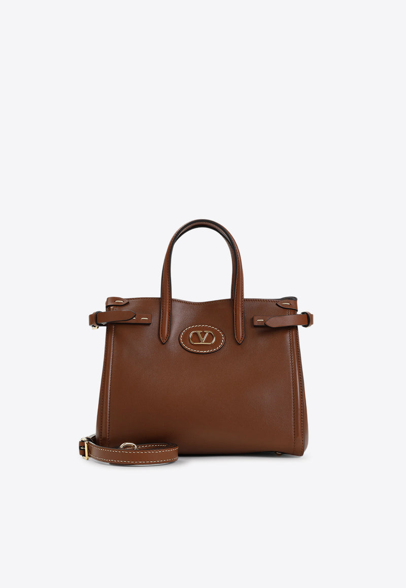 Small Antibes Leather Tote Bag