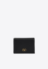 VLogo Grained Leather Wallet