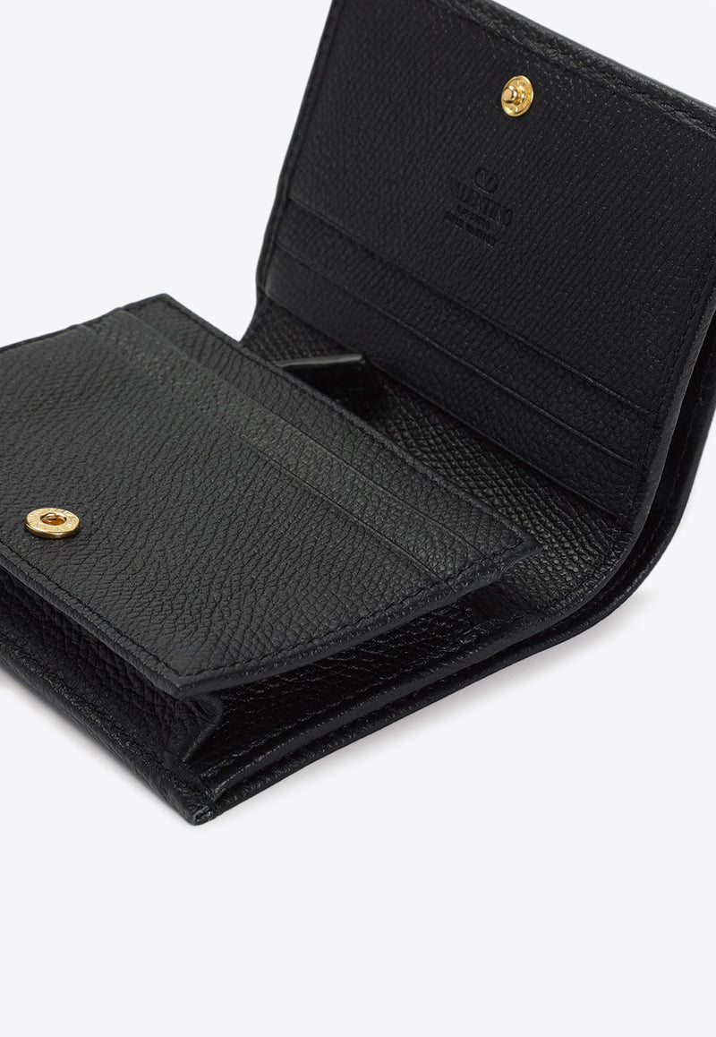 VLogo Grained Leather Wallet