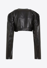 Micro Biker Leather Jacket