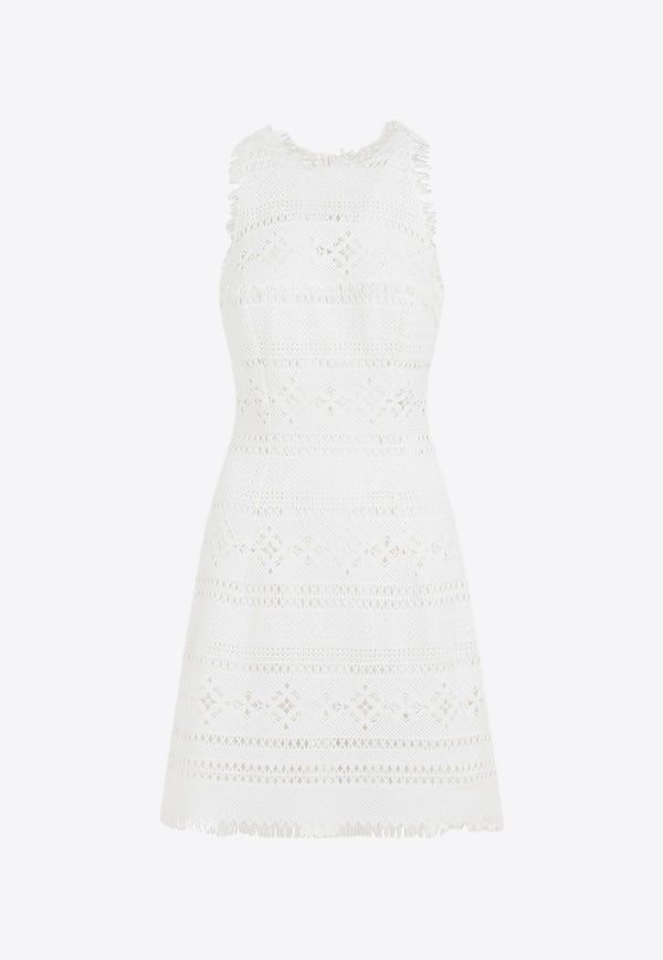 Sleeveless Lace Mini Dress