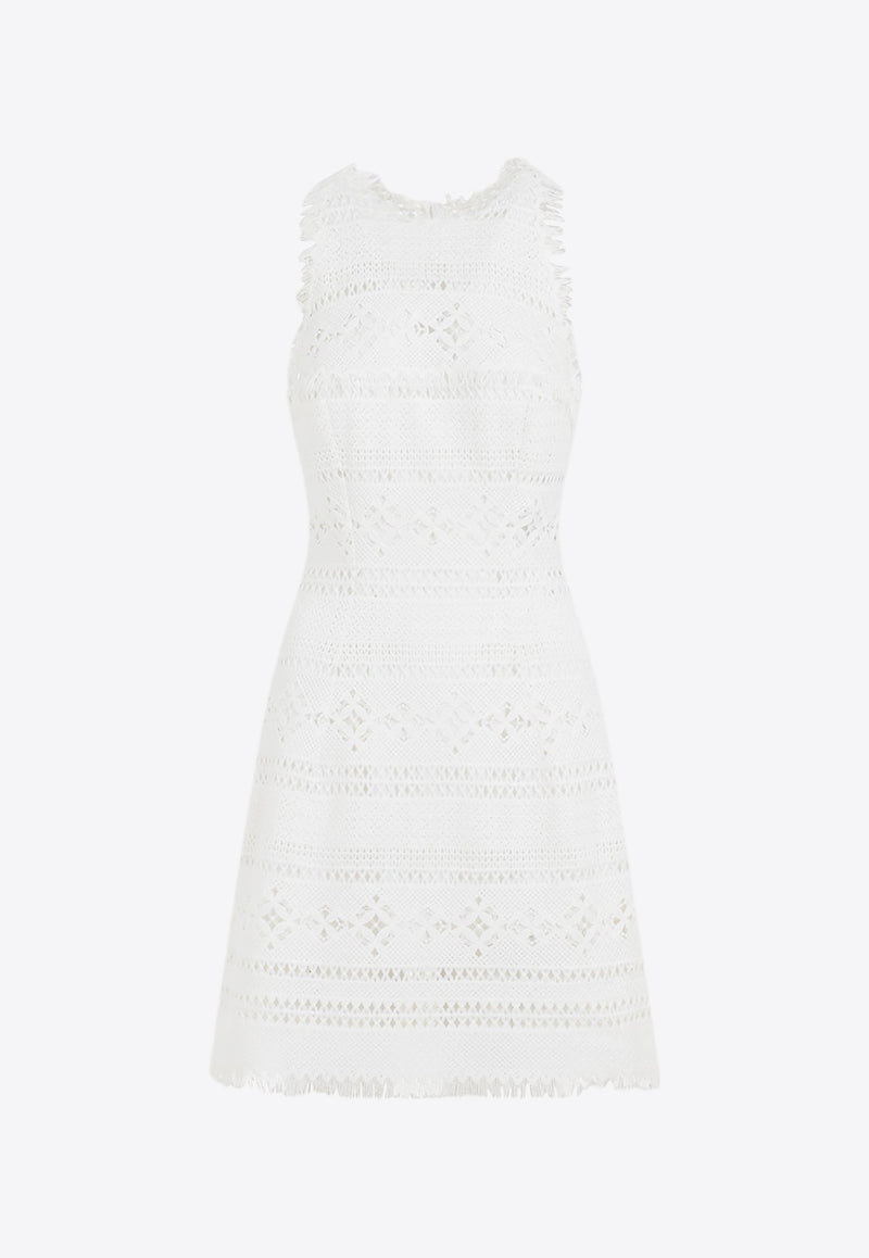 Sleeveless Lace Mini Dress