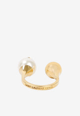 Cassandre Pearl and Ball Ring