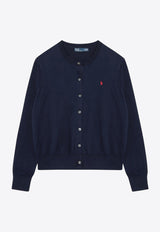 Polo Ralph Lauren Embroidered Logo Cardigan Blue 211891672CO/O_POLOR-BN