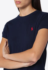 Polo Ralph Lauren Logo Embroidered Crewneck T-shirt Blue 211898698006CO/P_POLOR-CN