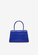 Salvatore Ferragamo Small Iconic Top Handle Bag in Calf Leather 212958 T HANDLE EW 762843 LAPIS Blue