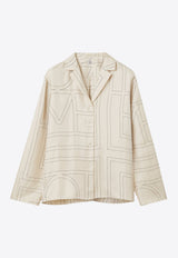 Toteme Monogram Silk Shirt Ivory 213-755-707IVORY