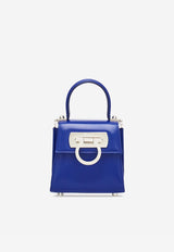 Salvatore Ferragamo Micro Iconic Top Handle Bag in Calf Leather 213972 TH MICRO 763065 LAPIS Blue