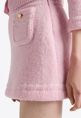 Prada Plain Knit Cashmere Mini Skirt  Pink 21480OOO1ISX/Q_PRADA-F0028