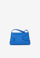 Salvatore Ferragamo Mini Leather Shoulder Bag with Cut-Outs 214956 CUT OUT 763900 DENIM Blue