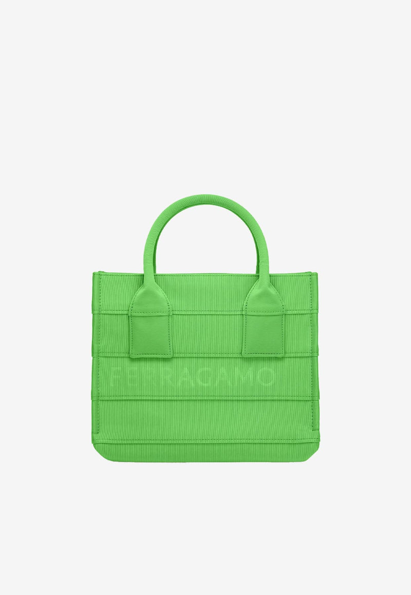 Salvatore Ferragamo Small Logo Tote Bag 214988 TOTE S BEACH 765806 LIME Green