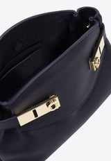 Salvatore Ferragamo Hug Leather Crossbody Bag 215974 HUG POUCH S 768842 MIDNIGHT