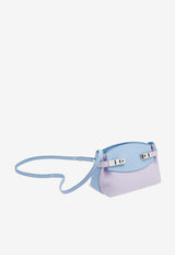 Salvatore Ferragamo Hug Bi-Color Crossbody Bag in Calf Leather Lavender 215974 HUG POUCH S 774671 NEW LAVANDER