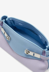 Salvatore Ferragamo Hug Bi-Color Crossbody Bag in Calf Leather Lavender 215974 HUG POUCH S 774671 NEW LAVANDER