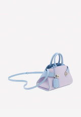 Salvatore Ferragamo Mini Hug Bi-Color Top Handle Bag Lavender 215975 HUG MINI 774668 NEW LAVANDER