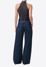 Citizens of Humanity Petra Pleated Wide-Leg Jeans 2160B-3028DARK BLUE