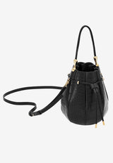 Salvatore Ferragamo Small Leather Bucket Bag 216130 D DRAW S 770470 NERO