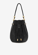 Salvatore Ferragamo Small Leather Bucket Bag 216130 D DRAW S 770470 NERO